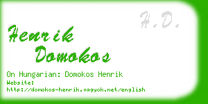 henrik domokos business card